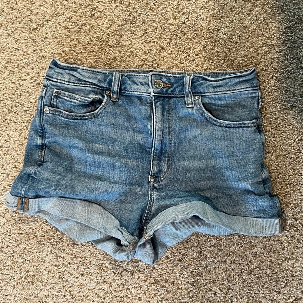 AE STRETCH DENIM MOM SHORT